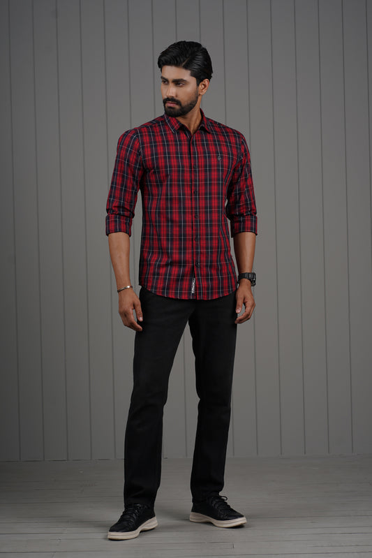 COTTON CHECK SHIRT PLUS POINT