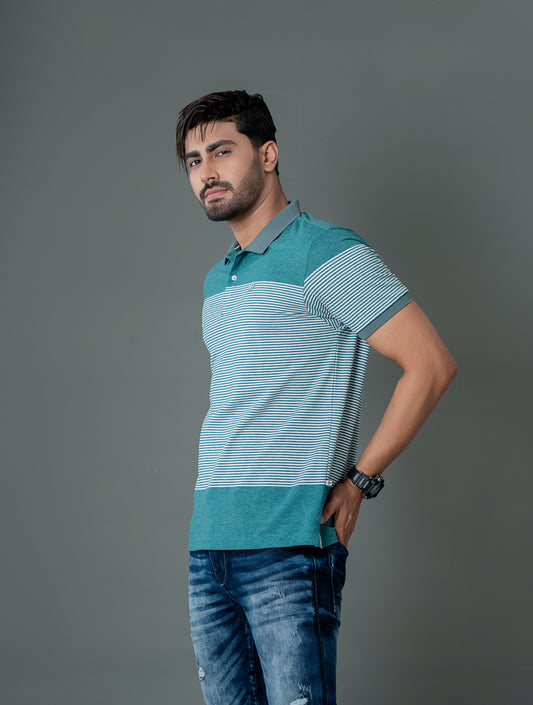 STRIPED COTTON POLO PLUS POINT