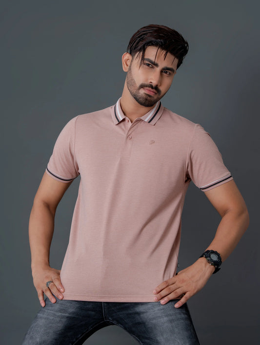 TEXTURED COTTON POLO PLUS POINT