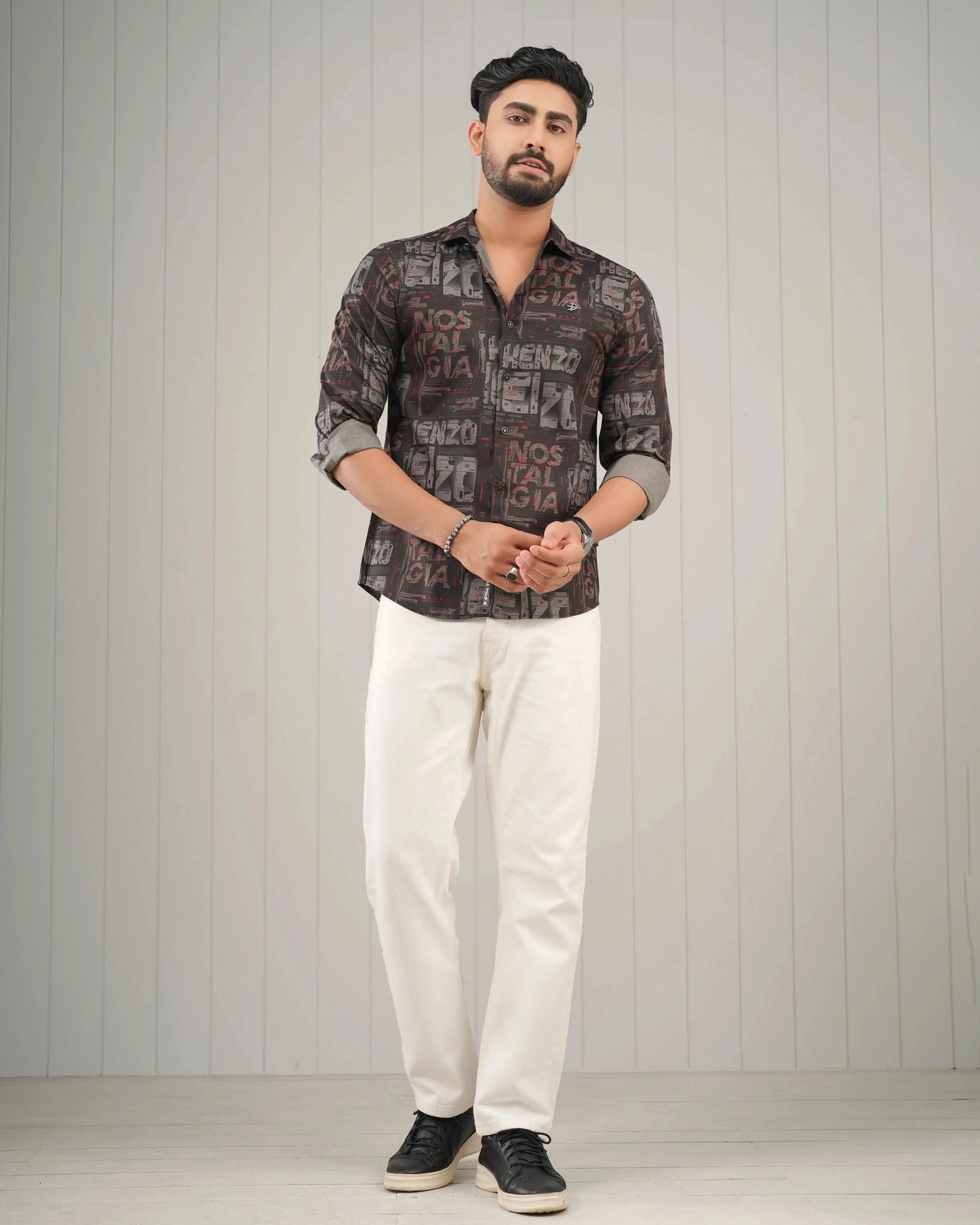 MEN'S FULL SLEEVE CASUAL SHIRT PLUS POINT