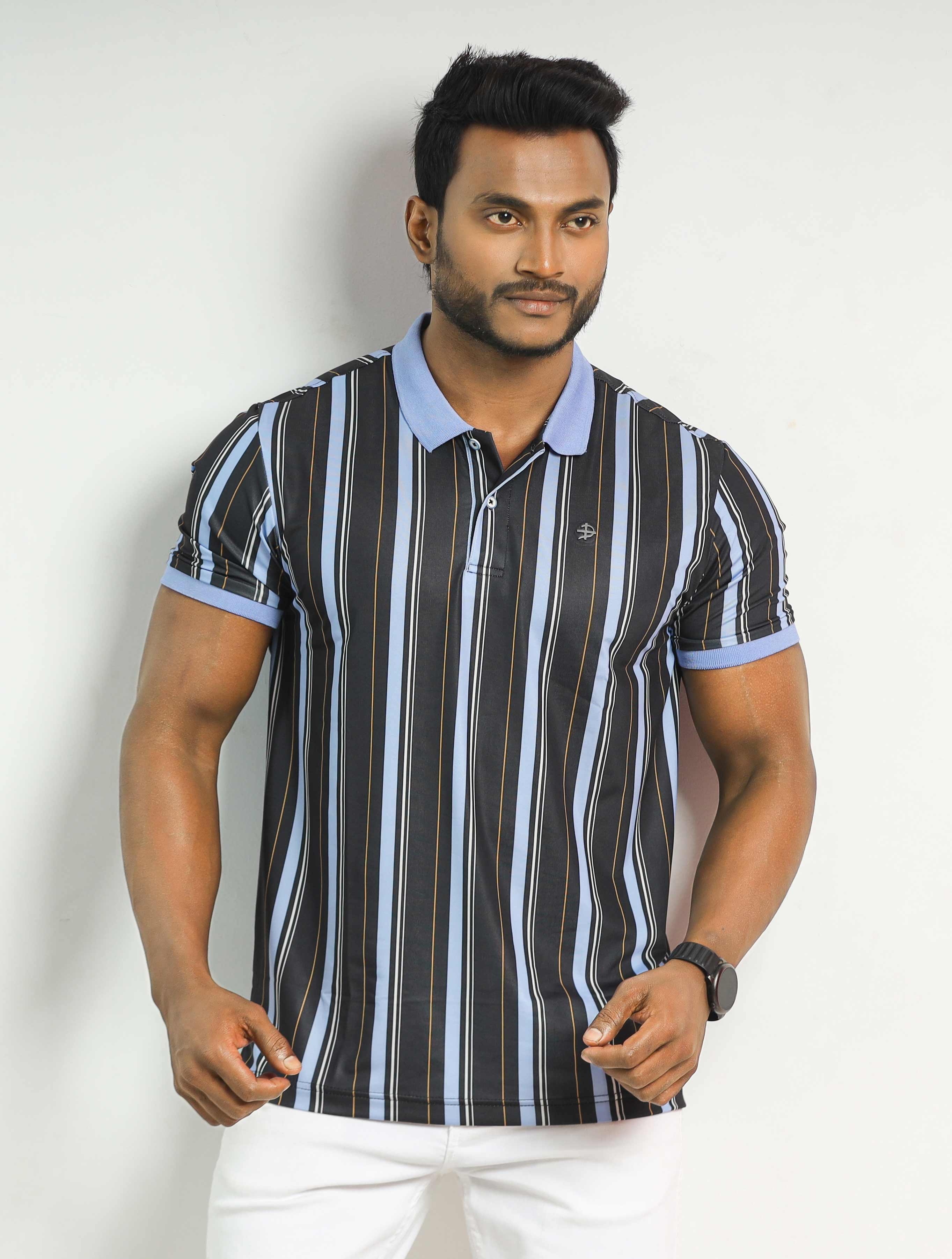 Solid Colored Short Sleeve Polo For Men