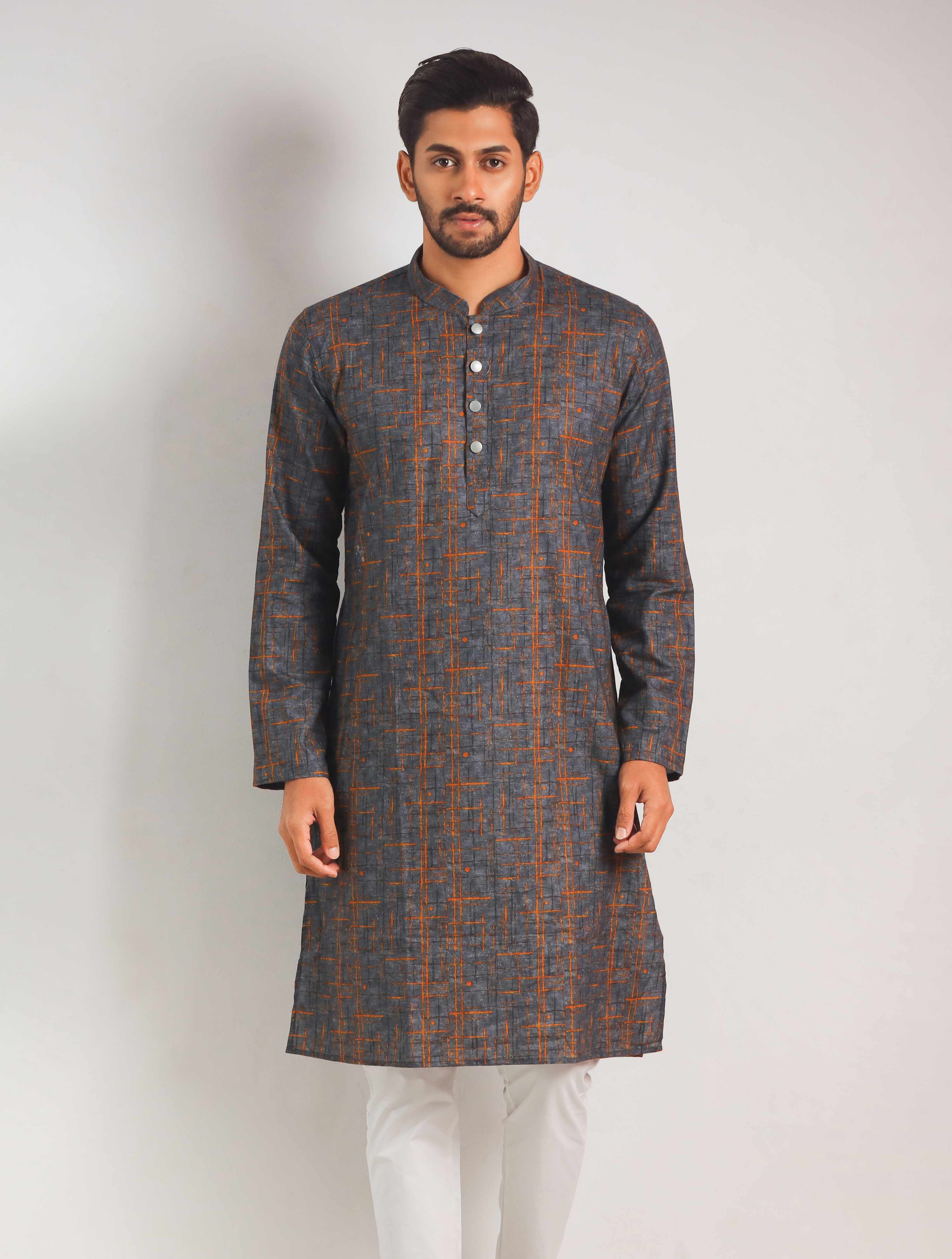 Pattern Printed Eid Panjabi For Men